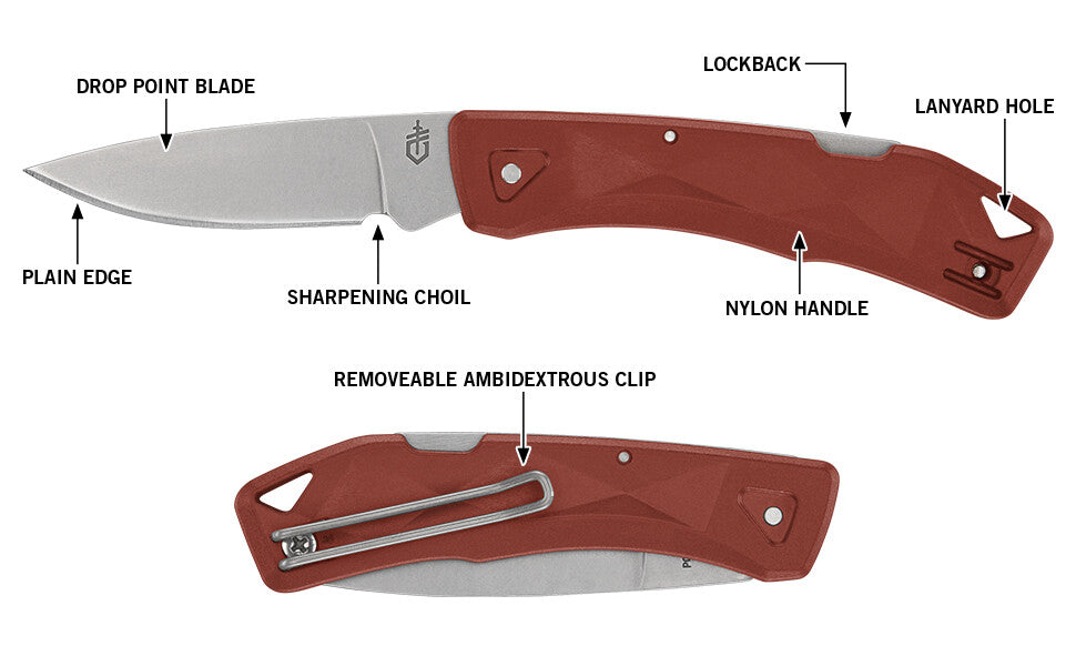 Gerber LST Ultra Folding Lock Knife Drab Red