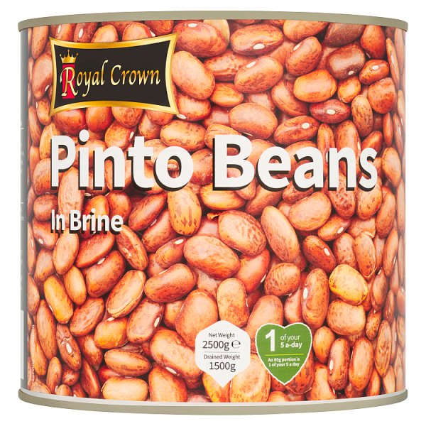 2500g Royal Crown Pinto Beans in Brine - Bulk Food Ration Storage