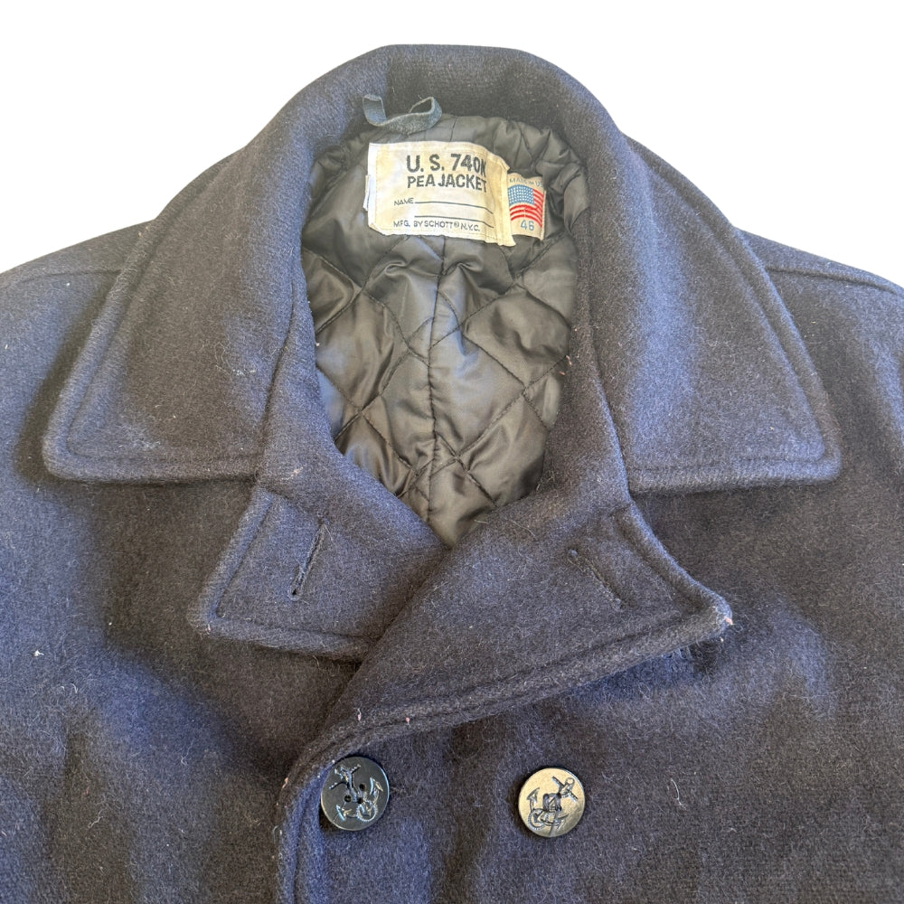 Genuine Military Mens US Navy Wool Pea Coat