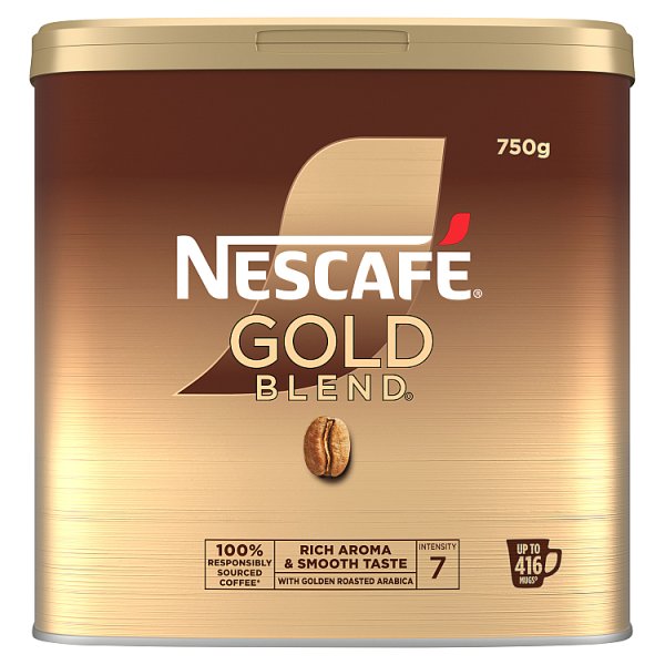 750g NESCAFE Gold Blend Instant Coffee Tin - Bulk Food Ration Storage