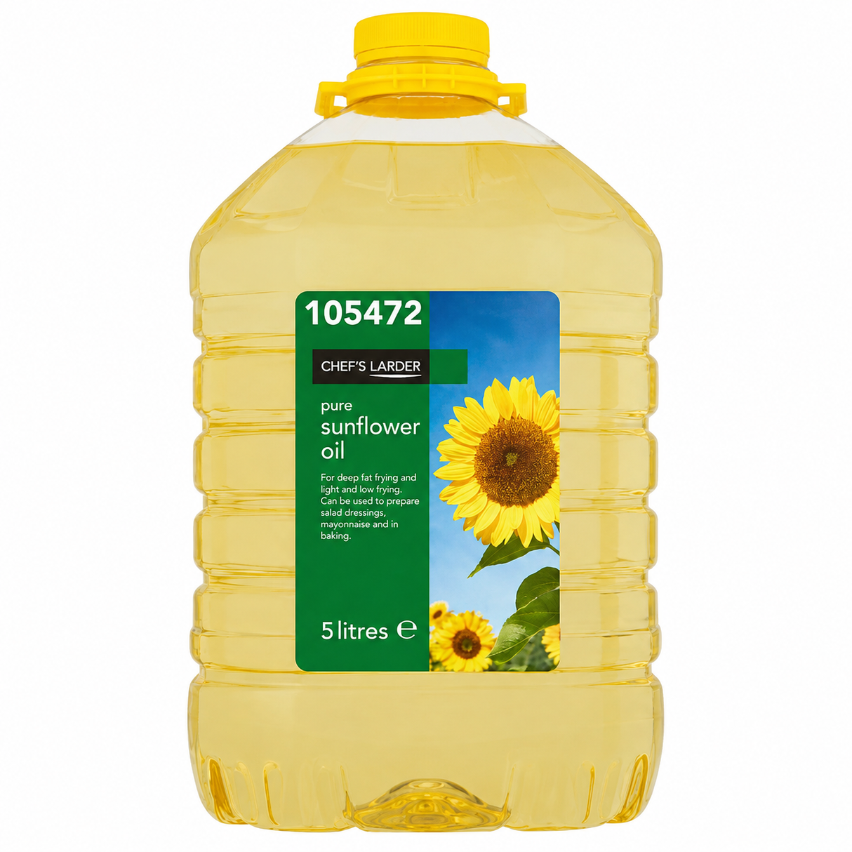 Chef's Larder Pure Sunflower Oil 5 Litre - Bulk Food Ration Storage
