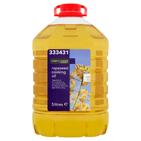Chef's Larder Rapeseed Cooking Oil 5 Litre - Bulk Food Ration Storage