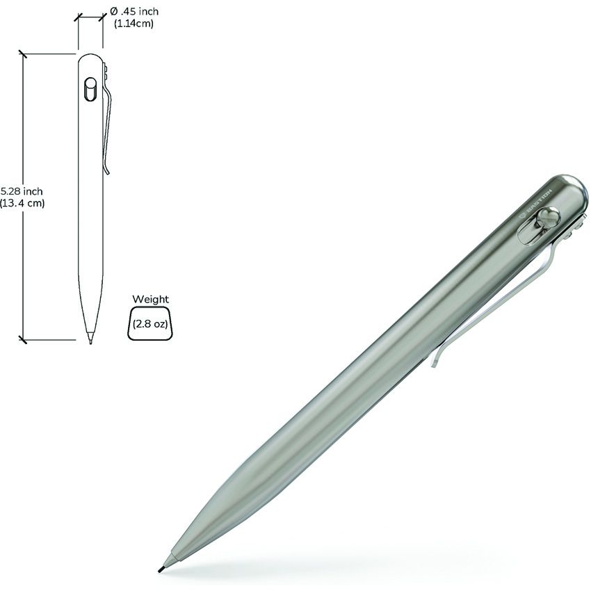 Bastion Bolt Action Pencil Stainless