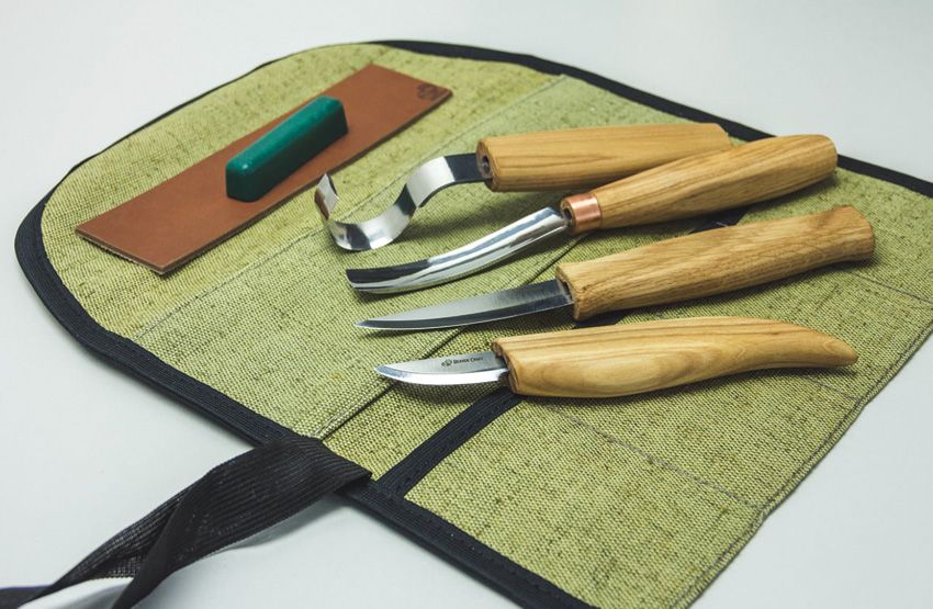 Beavercraft Spoon and Kuksa Carving Set in Tool Roll