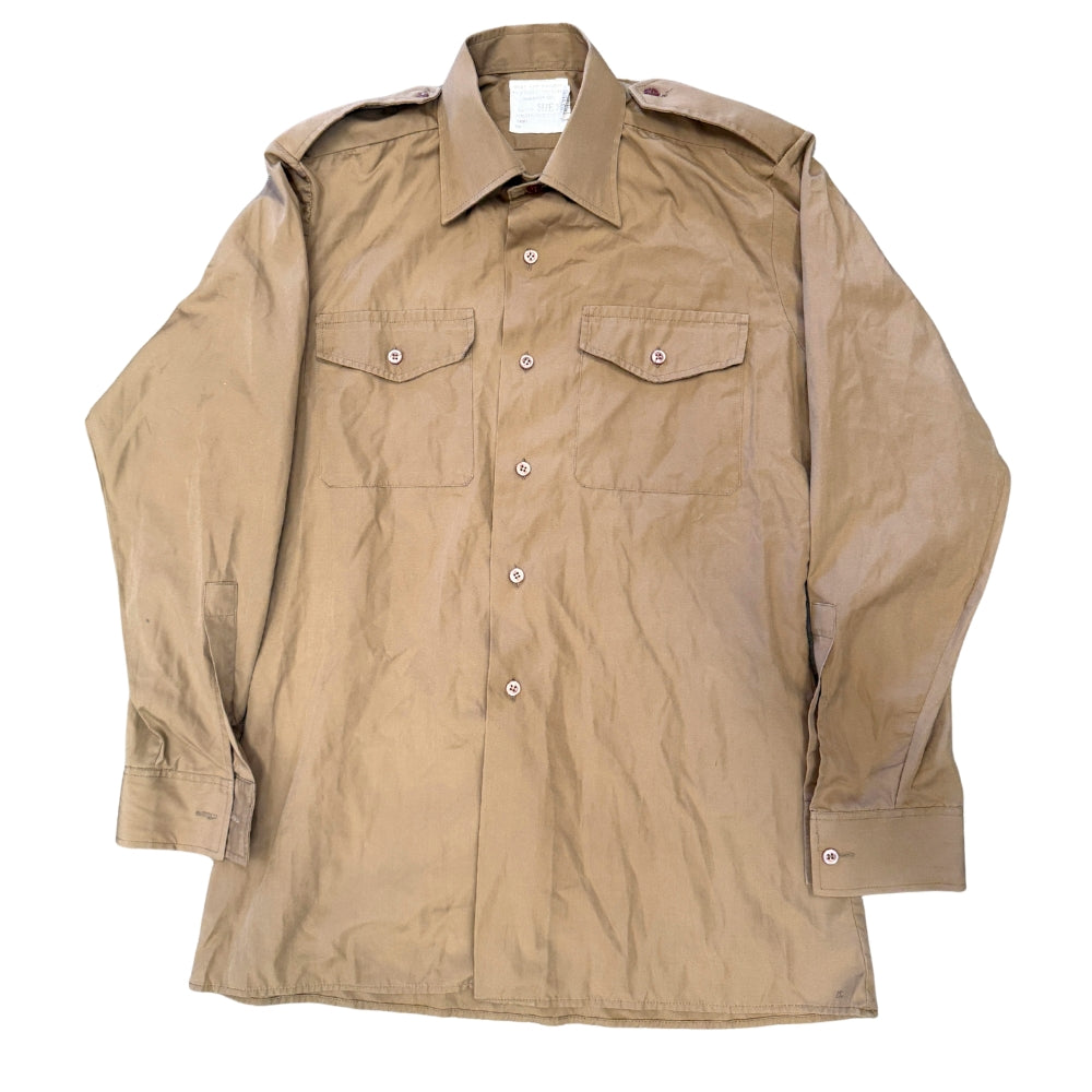 British Military Men's British Army No.2 Dress Long Sleeve Khaki Shirt