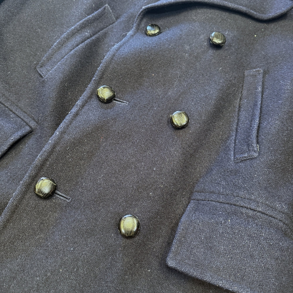 British Military Men's Musto Midnight Blue Pea Coat