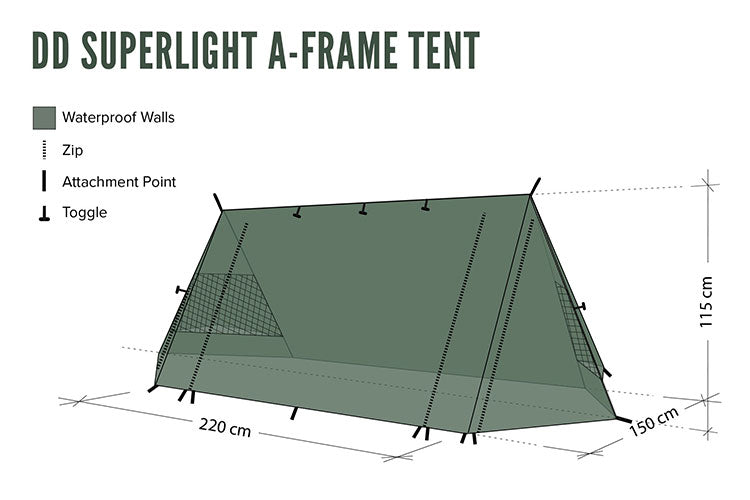 DD Hammocks SuperLight - A-Frame Tent