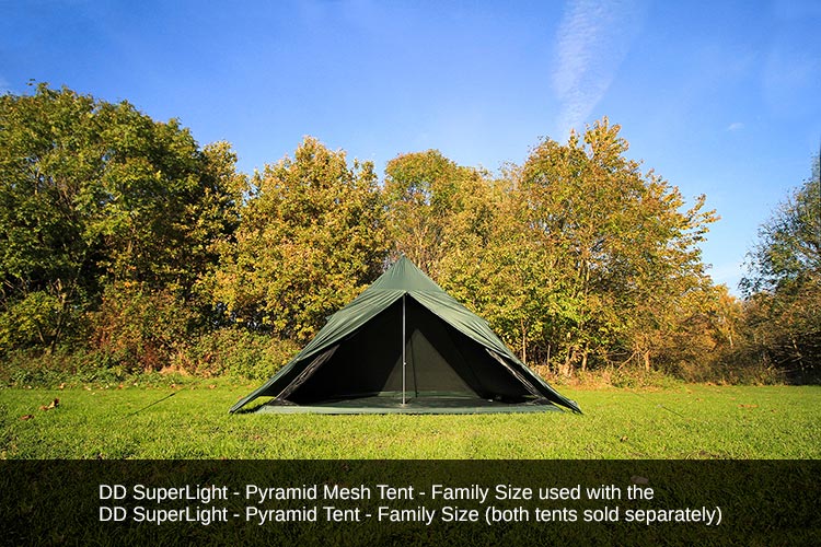 DD Hammocks SuperLight Pyramid Mesh Tent - Family Size