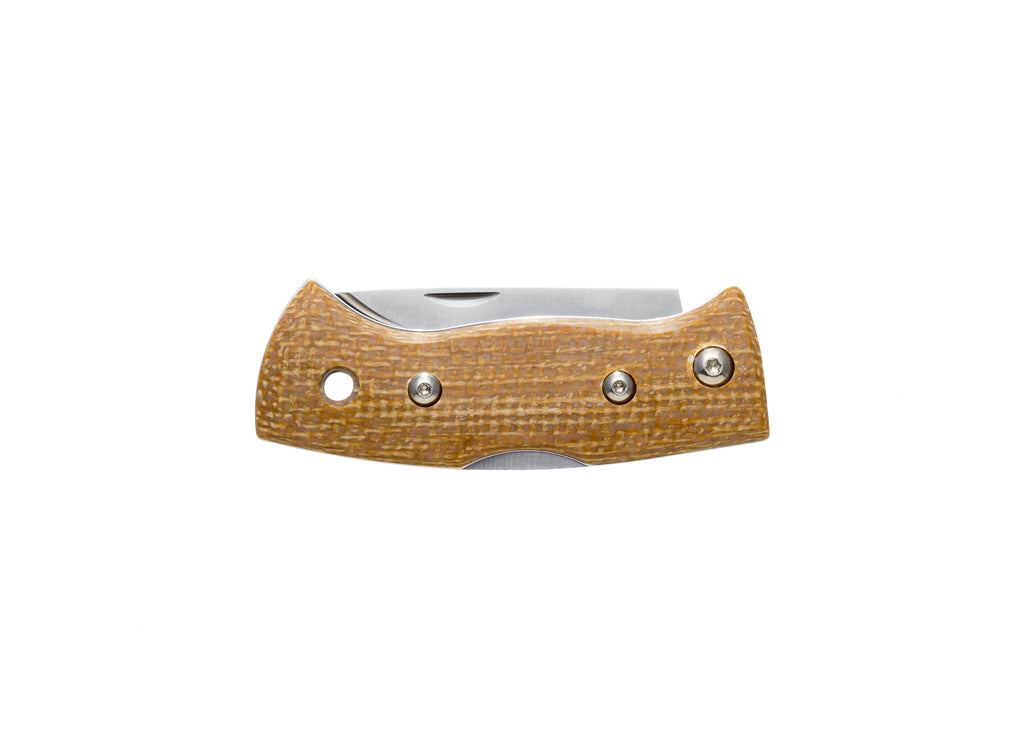 Helle Berget Folding Lock Knife - Mustard Jute