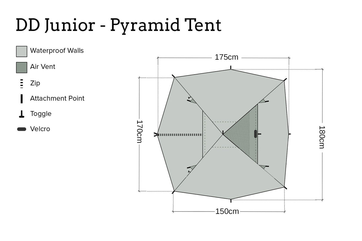 DD Hammocks - Pyramid Tent (SuperLight) - Kids