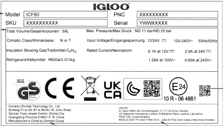 Igloo ICF80 Dual Zone Compressor Cooler Box - Navy Blue