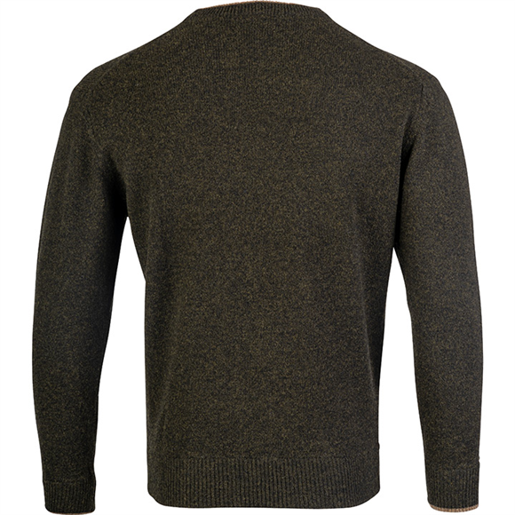 Jack Pyke Ashcombe 100% Lambswool Crewknit - Dark Olive