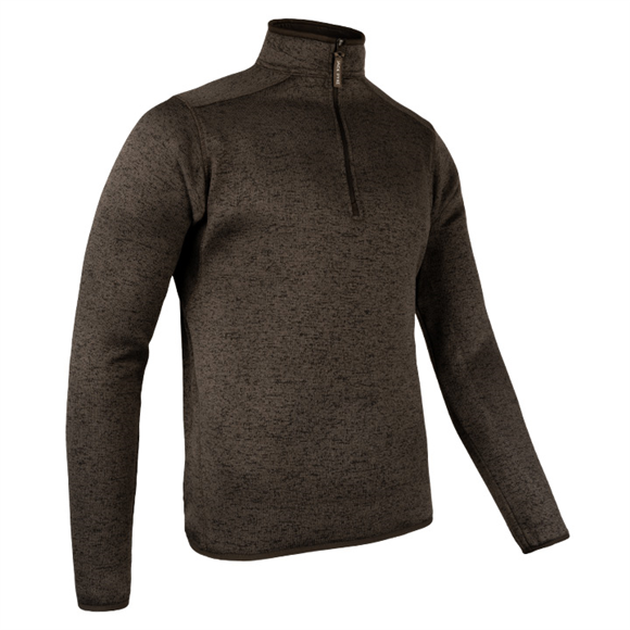 Jack Pyke Melange Quarter Zip Fleece - Brown Fleck