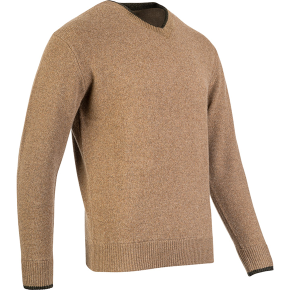 Jack Pyke Ashcombe 100% Lambswool V-Neck - Barley