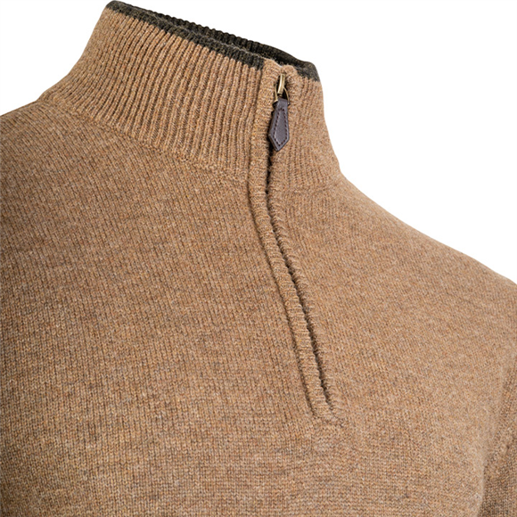 Jack Pyke Ashcombe 100% Lambswool Zipknit - Barley