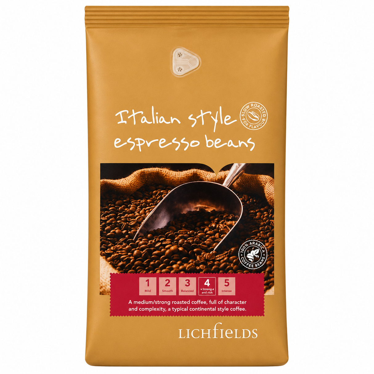 1kg Lichfields Italian Style Espresso Beans - Bulk Food Ration Storage