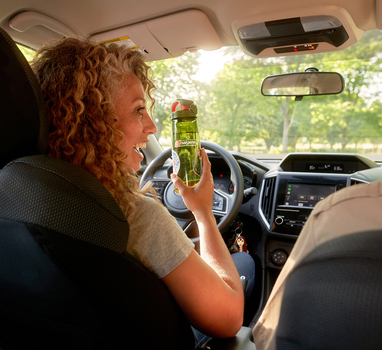 Nalgene 24oz / 0.7L Sustain Otf Bottle - Juniper, Juniper Orange Cap