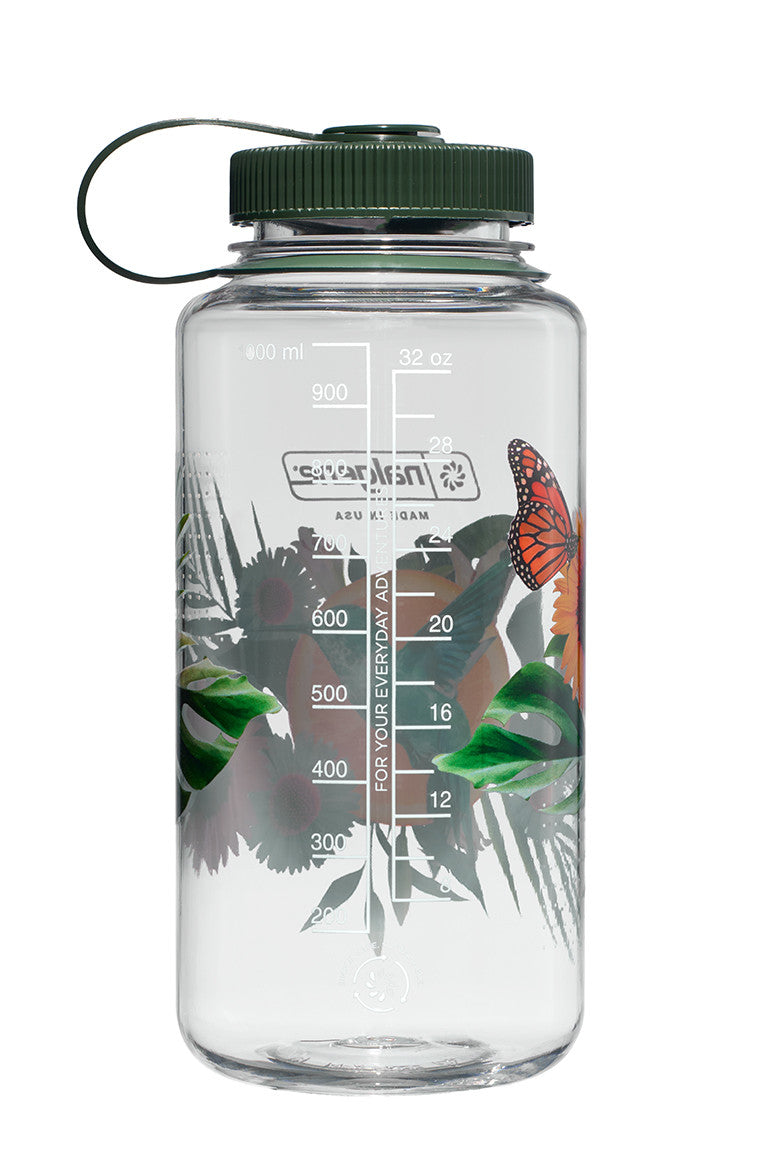 Nalgene 32oz / 1L Sustain Wide Mouth Bottle -Citrus Humming Bird