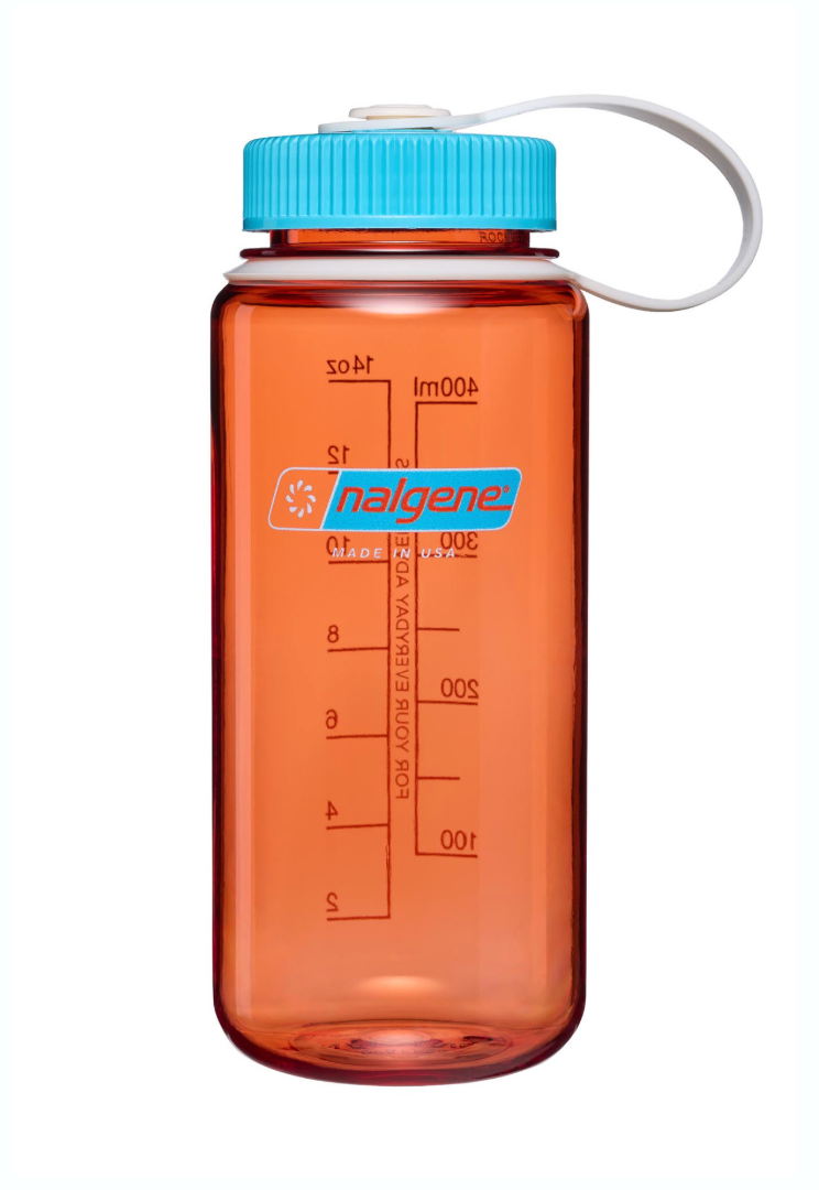 Nalgene 16oz / 0.5L Tritan Sustain Wide Mouth Bottle Flame - Blue Atoll Cap