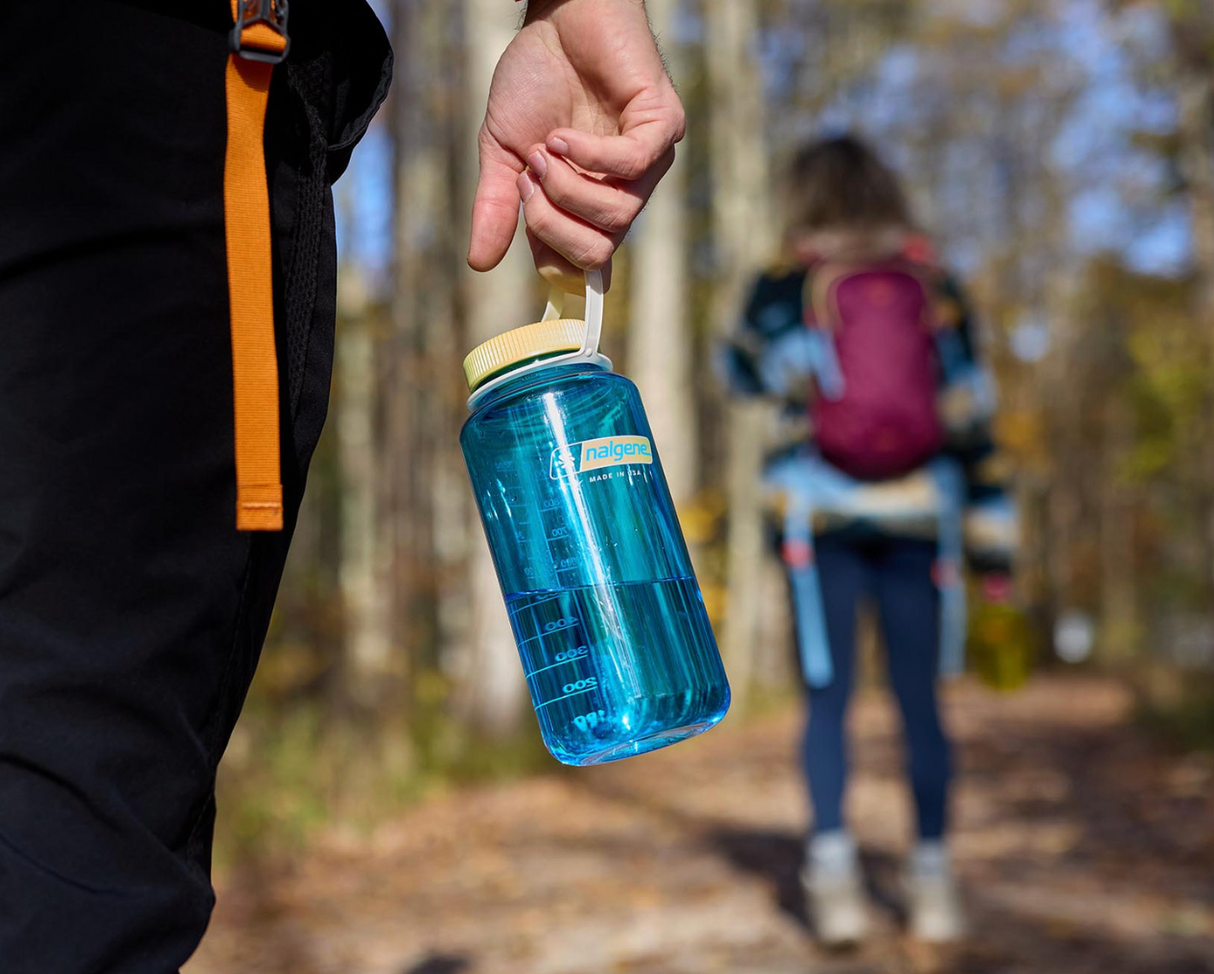 Nalgene 32oz / 1L Tritan Sustain Wide Mouth Bottle Blue Atoll - Endive Cap