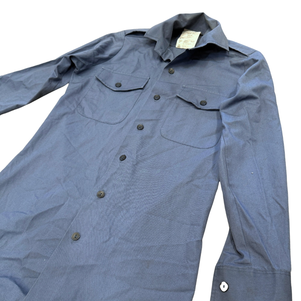 British Military Men's RAF Blue Long Sleeve Working Shirt