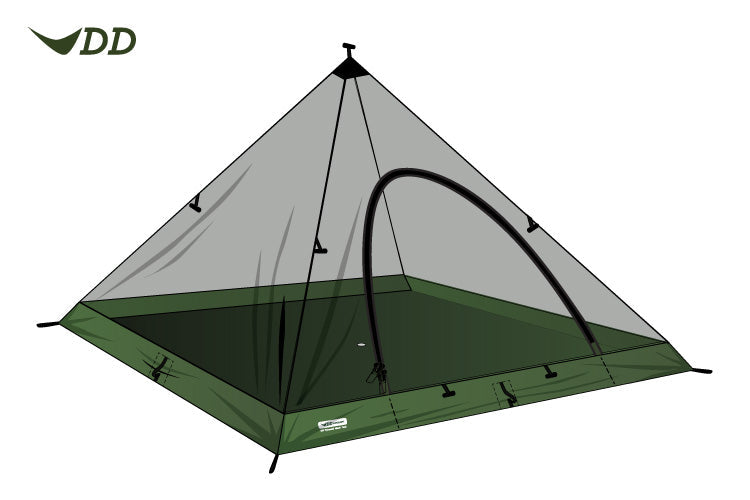 DD Hammocks SuperLight - Pyramid - Mesh Tent