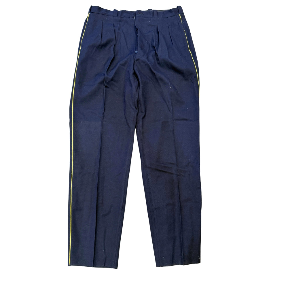 Swedish Army Dress Trousers with Yellow Stripe