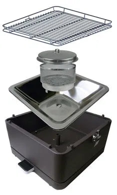 Feuerdesign Teide Smokeless Charcoal BBQ & Tongs - Cream