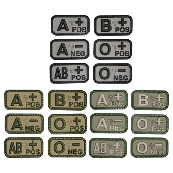 Viper Ab Positive Black Blood Group Patch