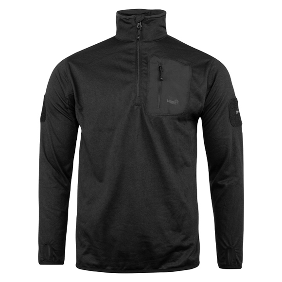 Viper Technical Mid Layer Fleece Top - Black