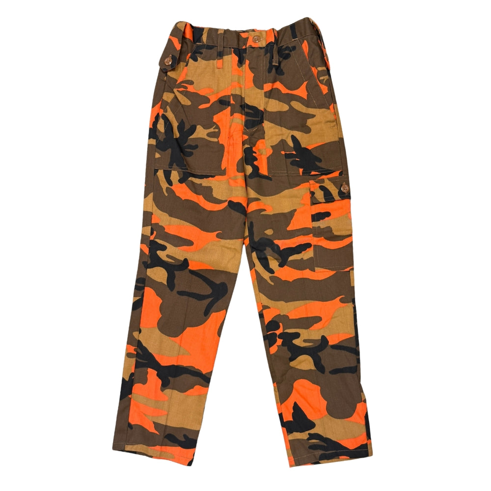 Wynnster Combat Kids Orange Camouflage Cargo Trousers