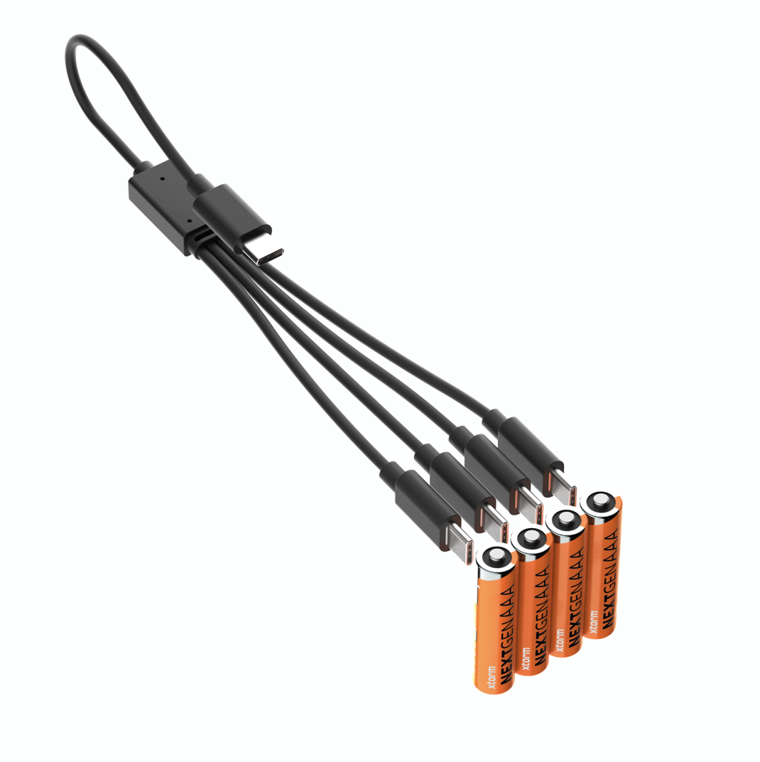 Xtorm Xtorm NextGen AAA Batteries USB-C Rechargeable - 4 Pack - Orange