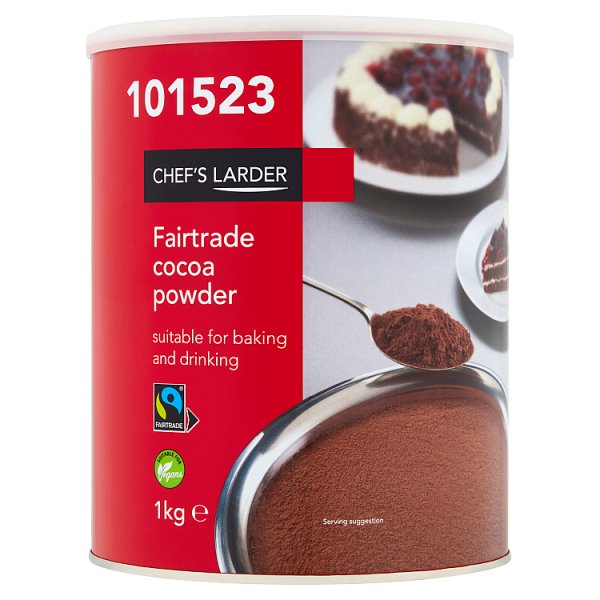1kg Chef's Larder Fairtrade Cocoa Powder - Bulk Food Ration Storage