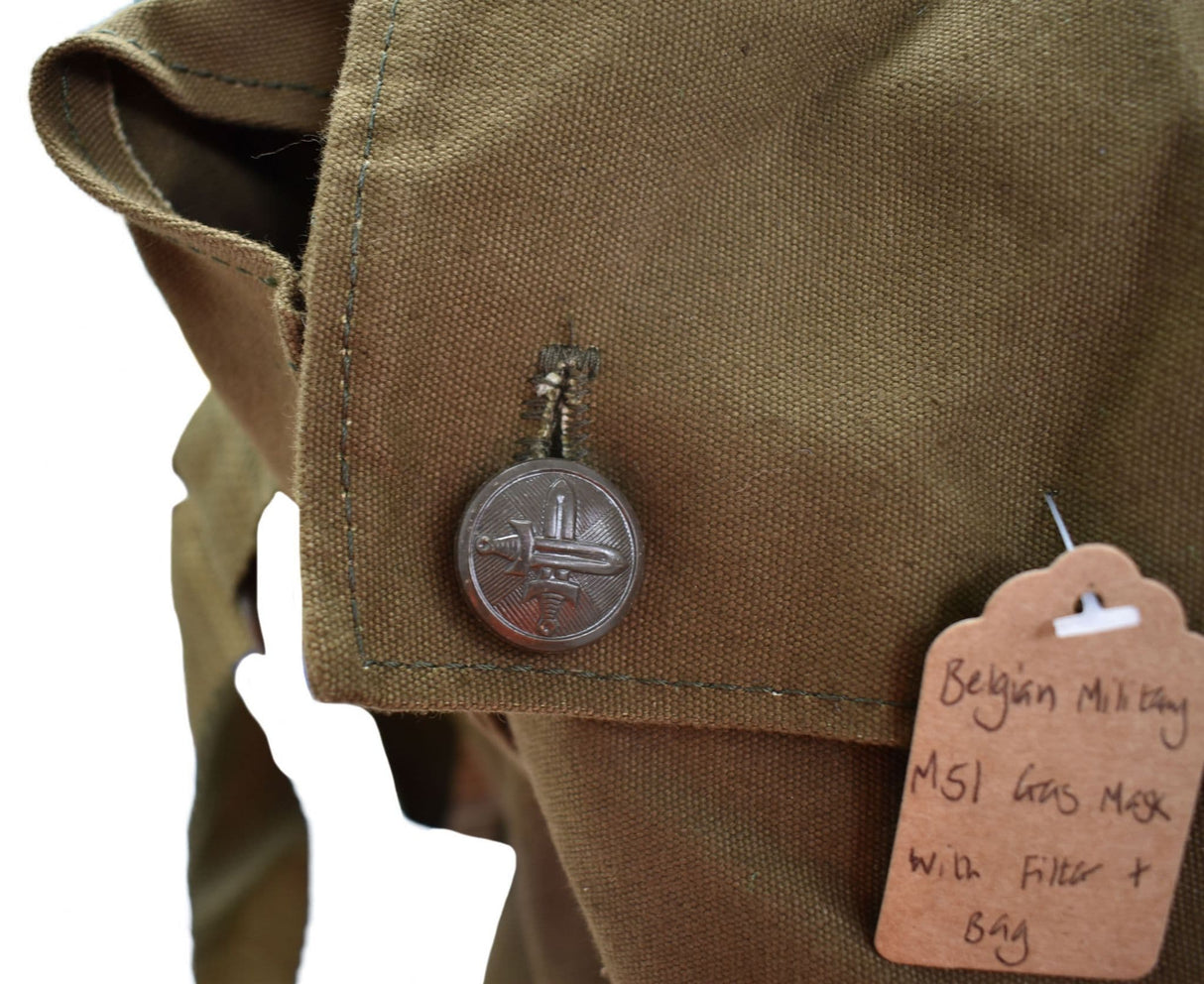 Belgian Military M51 Gas Mask With Filter & Bag