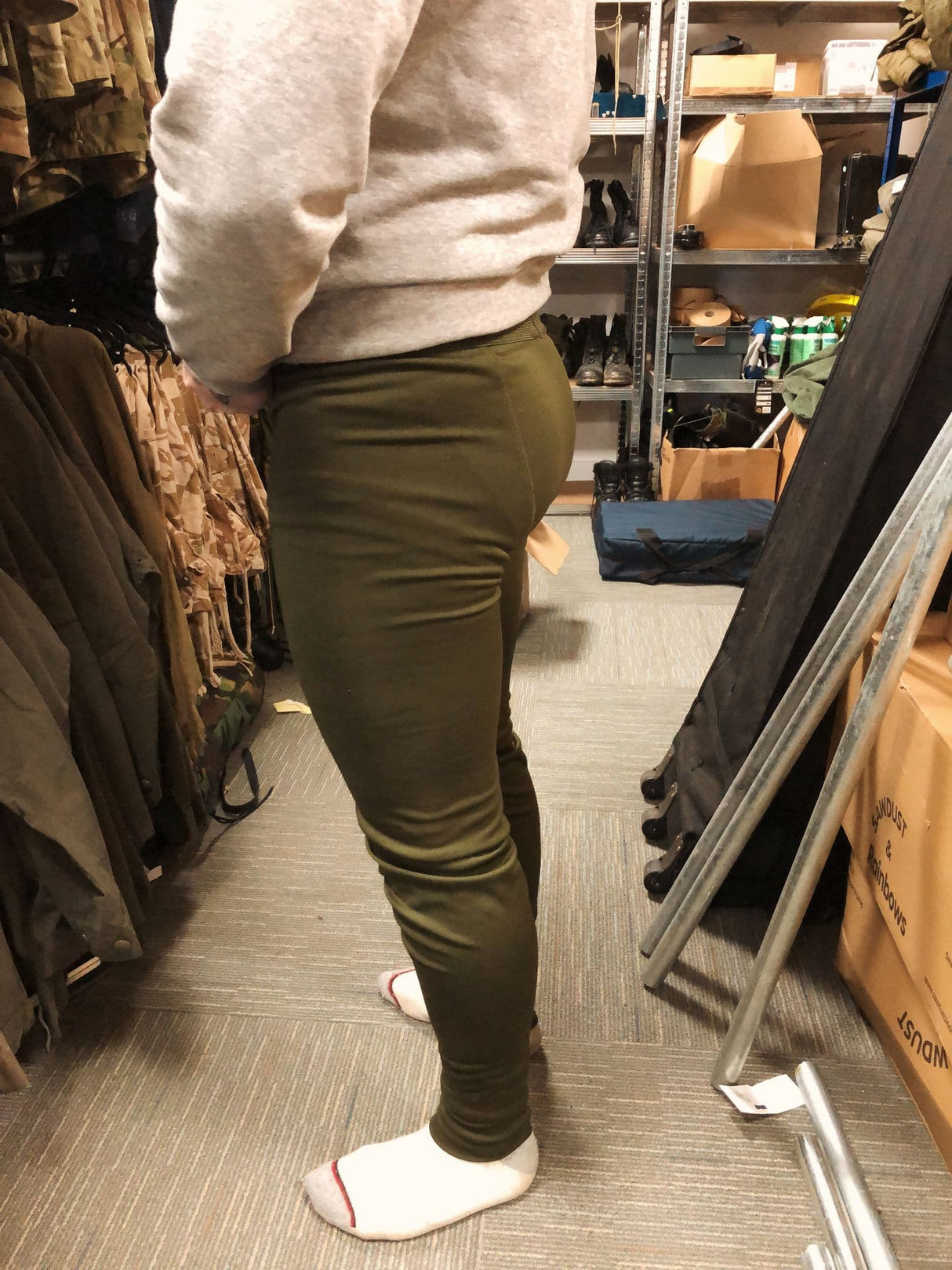 British Military Olive Green Long John Bottoms Thermal Base Layer