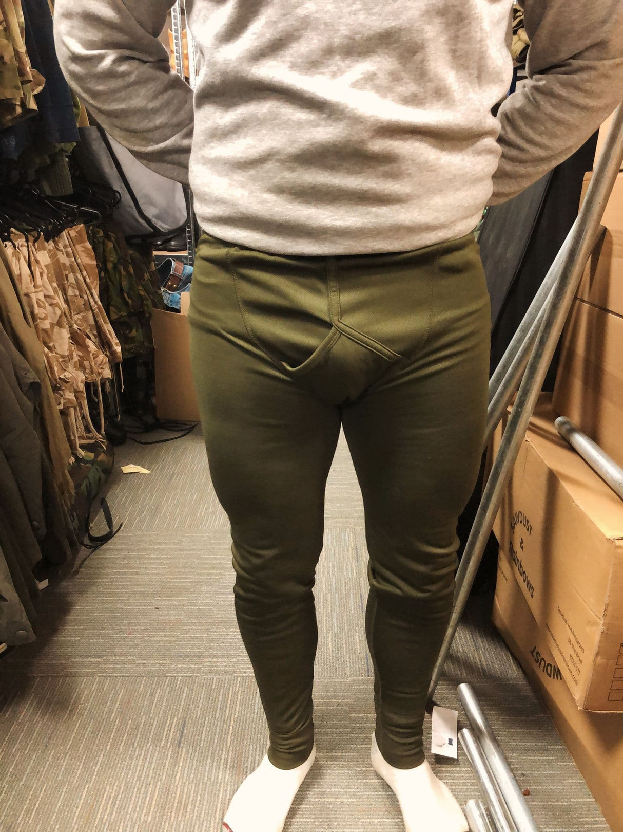 British Military Olive Green Long John Bottoms Thermal Base Layer