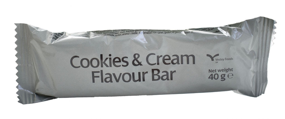 British Military Ration Pack Accessory - Cookies & Cream Flavour Bar 40g