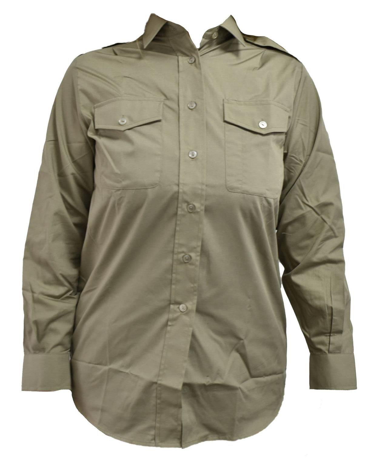 British Military Surplus Women's Long Sleeve Shirt - Stone Brown