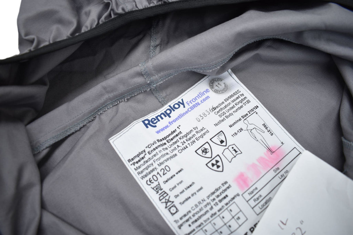 British Police Remploy CBRN Peeler Suit - Grey
