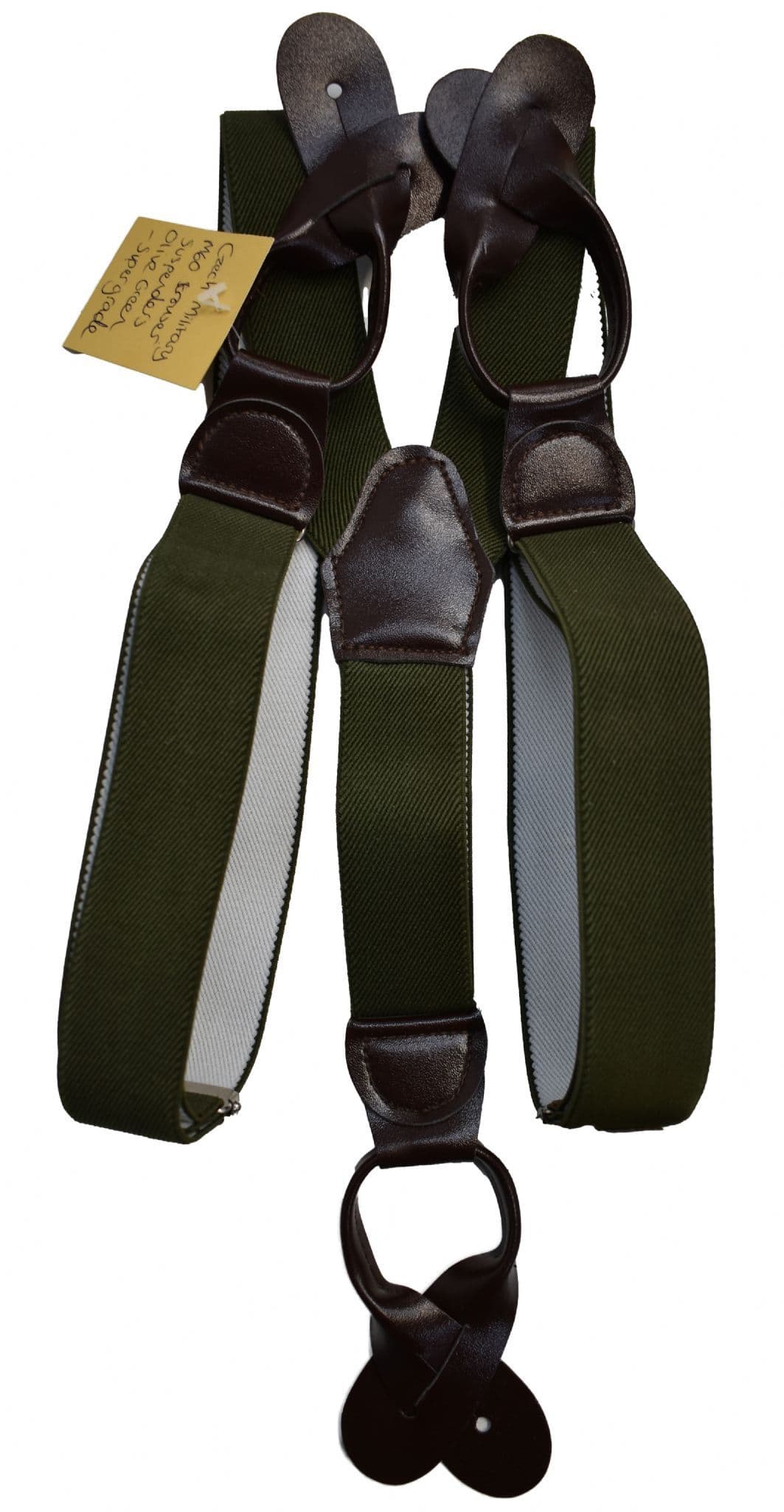 Czech Military M60 Trouser Suspenders Olive Green - Supergrade