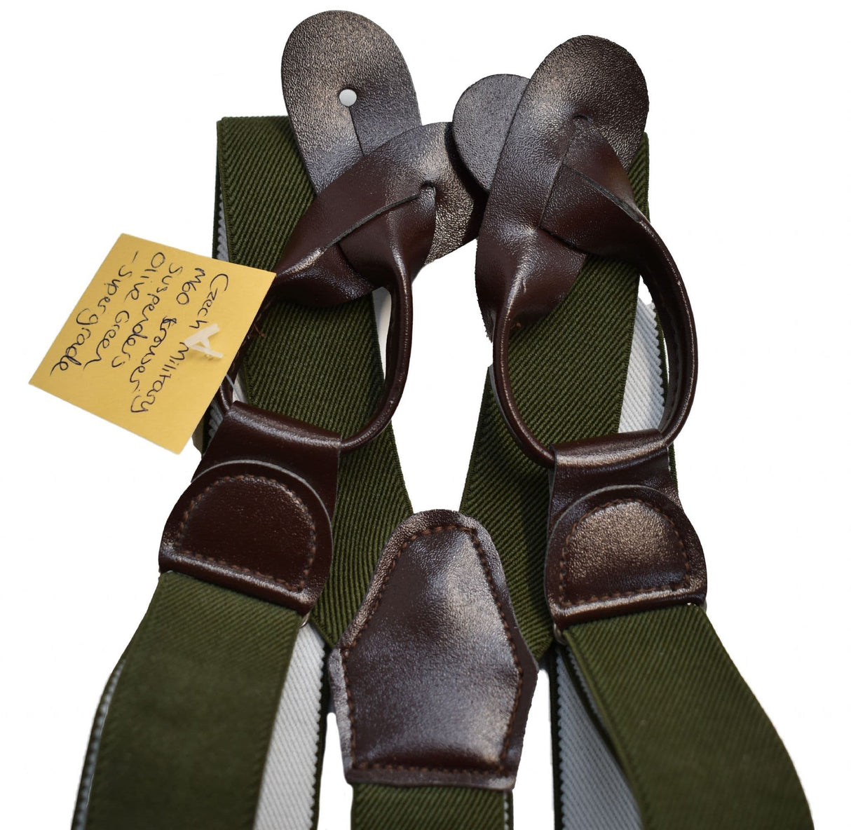 Czech Military M60 Trouser Suspenders Olive Green - Supergrade