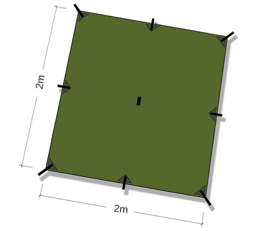 DD Hammocks Tarp 2 x 2m - Olive Green