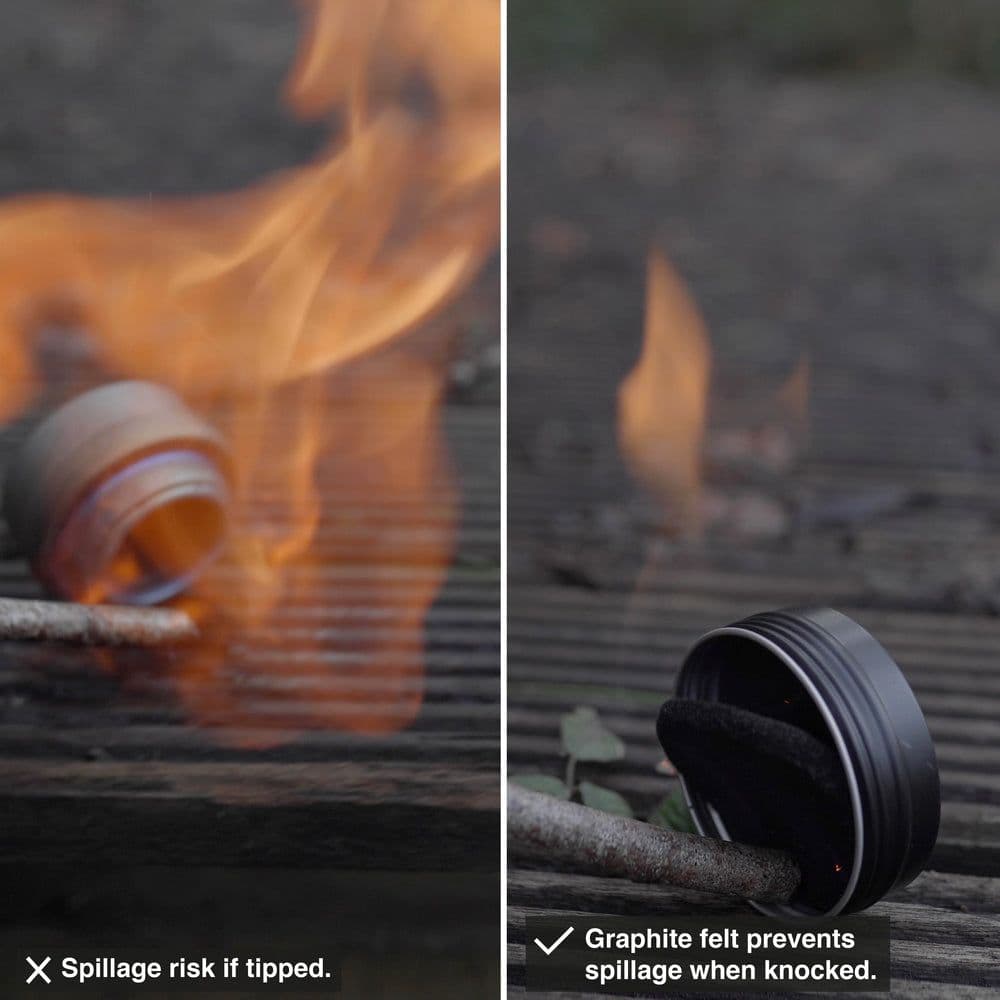 Forest Fundamentals Open Flame Alcohol Tins 4X Graphite Felts