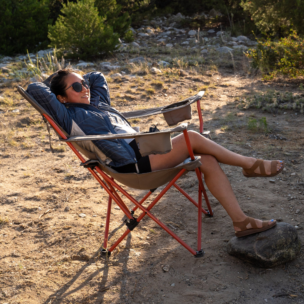 Kelty Deluxe Lounge Single Camp Chair - Bungee Cord/Beluga