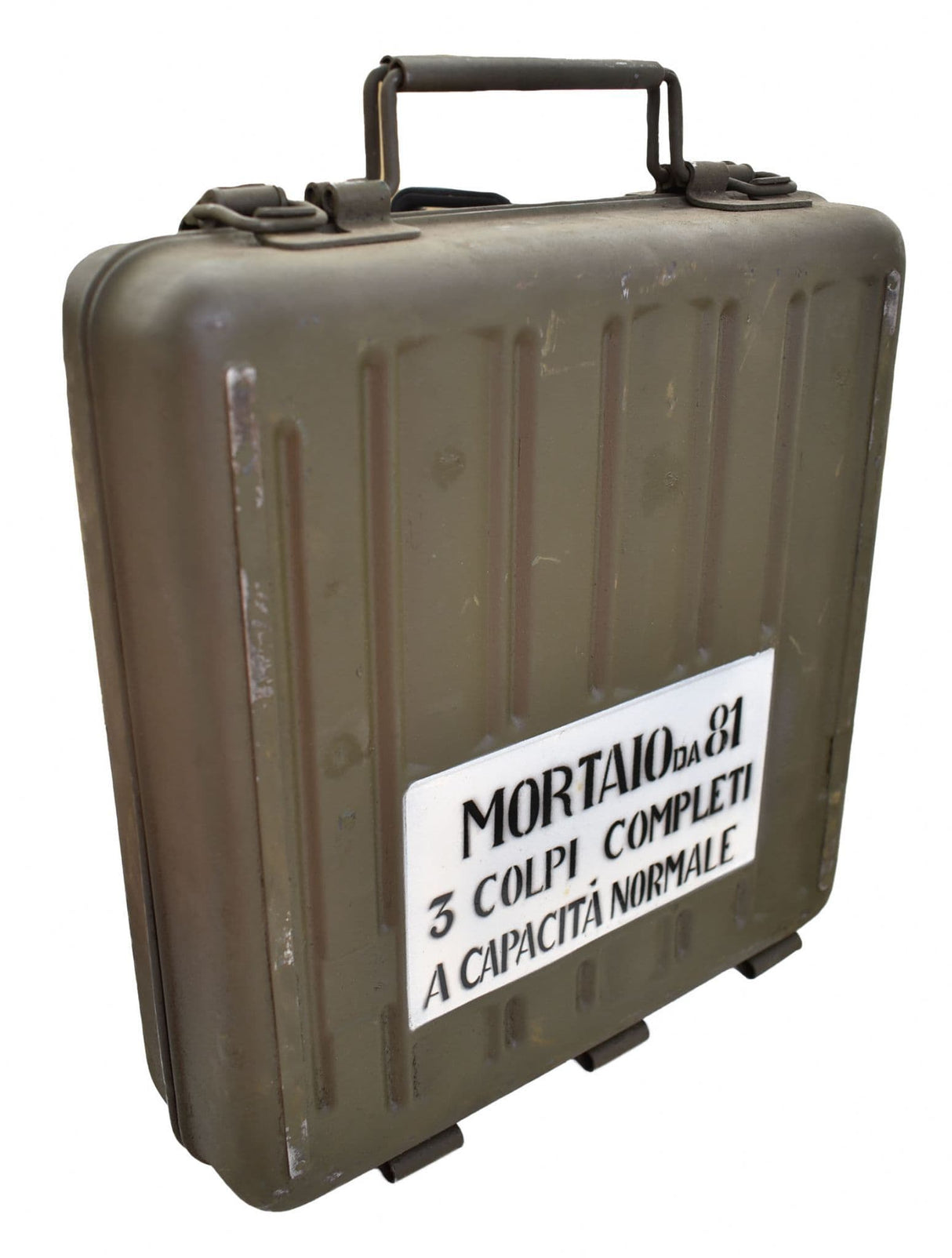 Italian Military Olive Green Metal Grenade Box