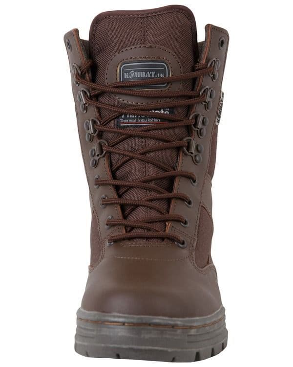 Kombat UK Brown Patrol Boots - Half Leather With Thinsulate Lining