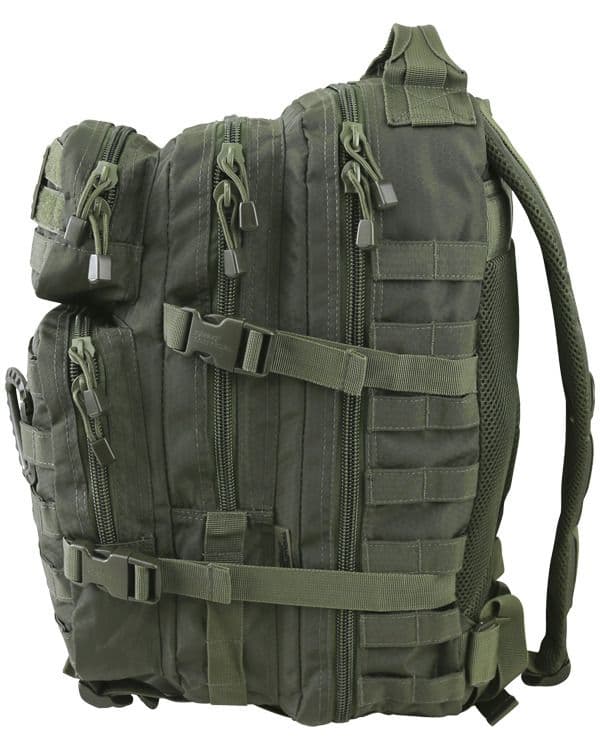 Kombat UK Hex-Stop Small Molle Assault Pack In Olive Green