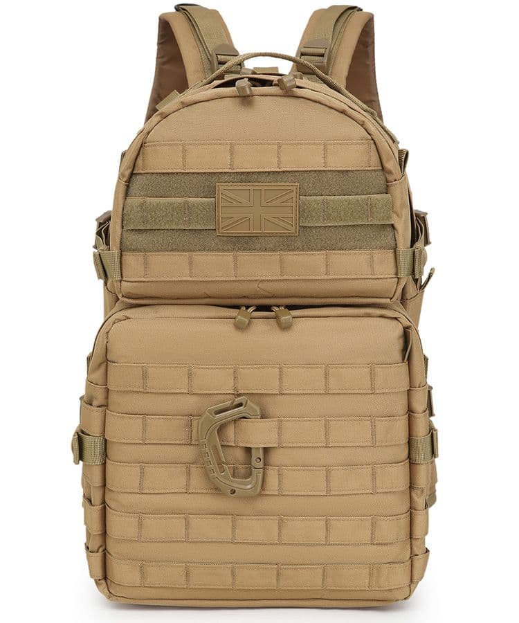 Kombat UK Medium Molle Assault Pack - 40 Litre Capacity - Coyote Brown
