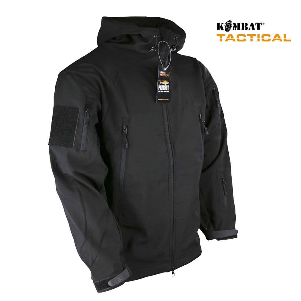 Kombat UK Patriot Tactical Soft Shell Jacket in Black