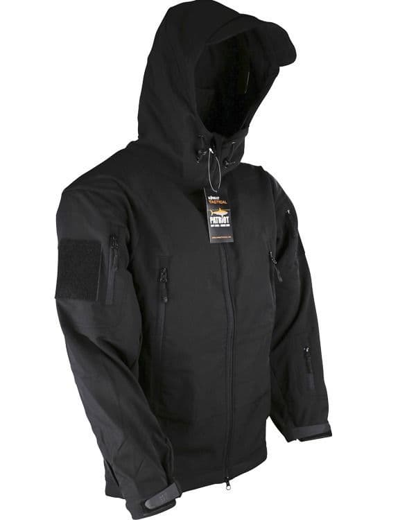 Kombat UK Patriot Tactical Soft Shell Jacket in Black
